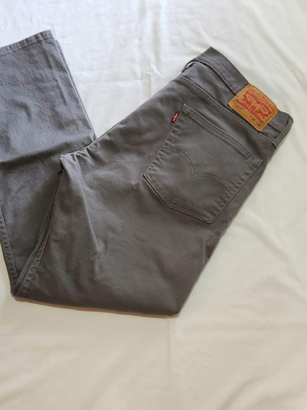 Levi's 513 jeans sz 36 X 30 Slim Straight Gray EUC